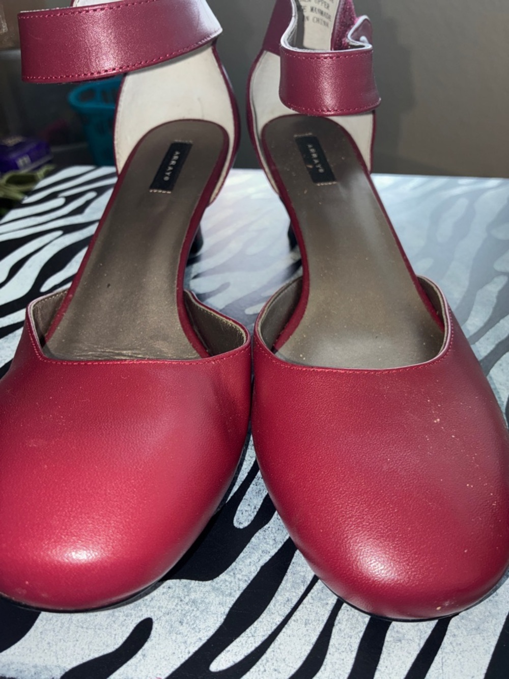 Array Red Ankle-Strap Heels - Picture 3 of 15